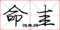 命圭怎么写好看，命圭书法图片