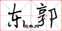 东郭怎么写好看,东郭书法图片