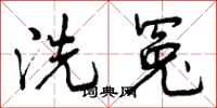 洗冤怎么写好看,洗冤书法图片