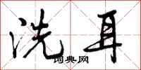 洗耳怎么写好看，洗耳书法图片