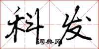 科发怎么写好看，科发书法图片