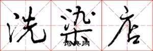 洗染店怎么写好看，洗染店书法图片