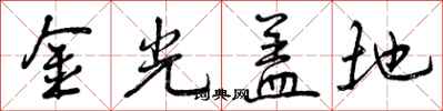 金光盖地怎么写好看，金光盖地书法图片