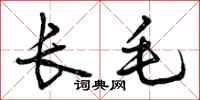 长毛怎么写好看，长毛书法图片