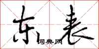 东表怎么写好看，东表书法图片