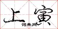 上寅怎么写好看，上寅书法图片