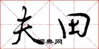 夫田怎么写好看,夫田书法图片