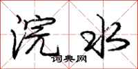 浣水怎么写好看,浣水书法图片