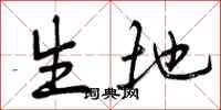 生地怎么写好看，生地书法图片