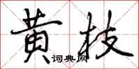黄枝怎么写好看，黄枝书法图片
