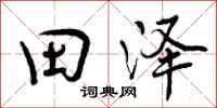 田泽怎么写好看，田泽书法图片