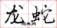 龙蛇怎么写好看,龙蛇书法图片