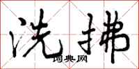 洗拂怎么写好看,洗拂书法图片