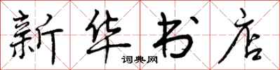 新华书店怎么写好看，新华书店书法图片