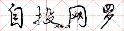 自投网罗怎么写好看,自投网罗书法图片