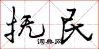 抚民怎么写好看,抚民书法图片