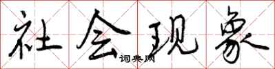社会现象怎么写好看，社会现象书法图片
