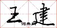 王建怎么写好看，王建书法图片