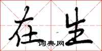 在生怎么写好看,在生书法图片