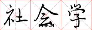 社会学怎么写好看，社会学书法图片