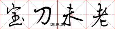 宝刀未老怎么写好看，宝刀未老书法图片
