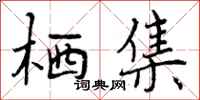 栖集怎么写好看,栖集书法图片