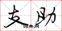 支助怎么写好看，支助书法图片