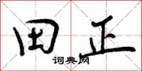 田正怎么写好看，田正书法图片