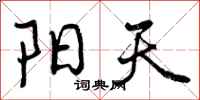 阳天怎么写好看，阳天书法图片