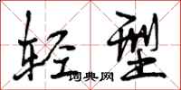 轻型怎么写好看,轻型书法图片