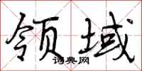 领域怎么写好看，领域书法图片