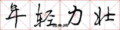 年轻力壮怎么写好看，年轻力壮书法图片