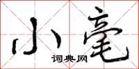小毫怎么写好看，小毫书法图片