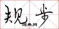 规步怎么写好看，规步书法图片