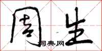 周生怎么写好看,周生书法图片