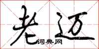 老迈怎么写好看，老迈书法图片