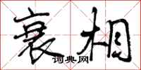 衰相怎么写好看,衰相书法图片