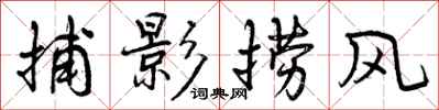捕影捞风怎么写好看，捕影捞风书法图片