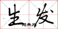 生发怎么写好看,生发书法图片