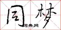 同梦怎么写好看,同梦书法图片