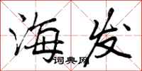 海发怎么写好看，海发书法图片