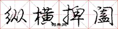 纵横捭阖怎么写好看，纵横捭阖书法图片