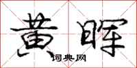 黄晖怎么写好看，黄晖书法图片