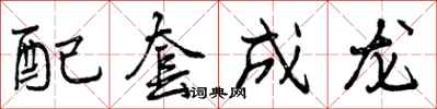 配套成龙怎么写好看，配套成龙书法图片