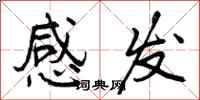 感发怎么写好看，感发书法图片