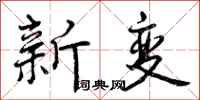 新变怎么写好看,新变书法图片