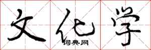 文化学怎么写好看，文化学书法图片