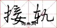 接轨怎么写好看，接轨书法图片