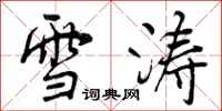 雪涛怎么写好看，雪涛书法图片