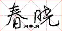 春晓怎么写好看,春晓书法图片